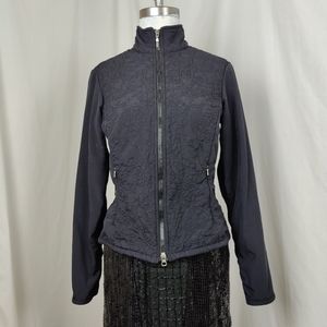 Lucy Quilted Fleece lined Performance Casual Jacket Black Size Small